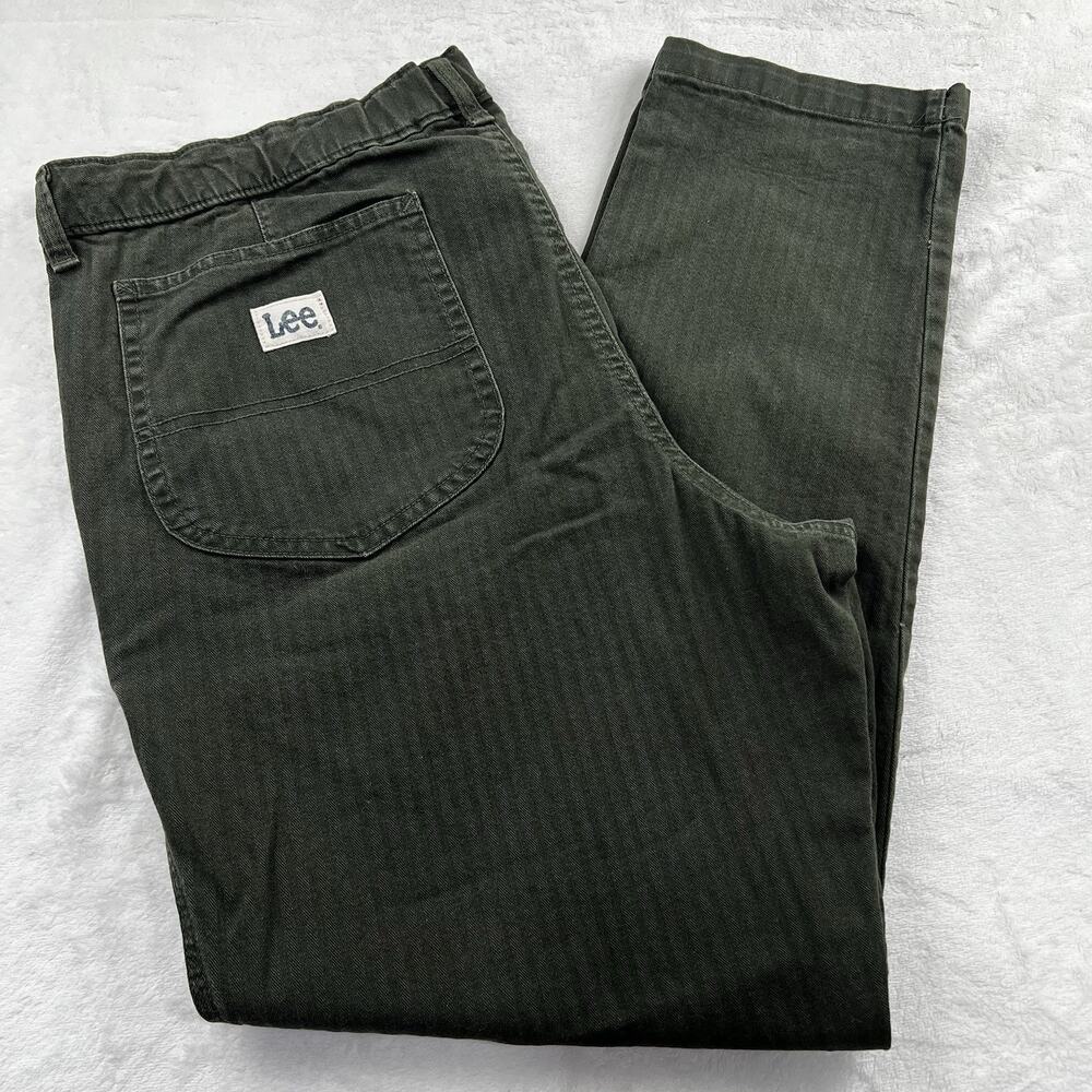 Lee Heritage Pants Women's Size 16M Olive Green Utility Cargo Casual
